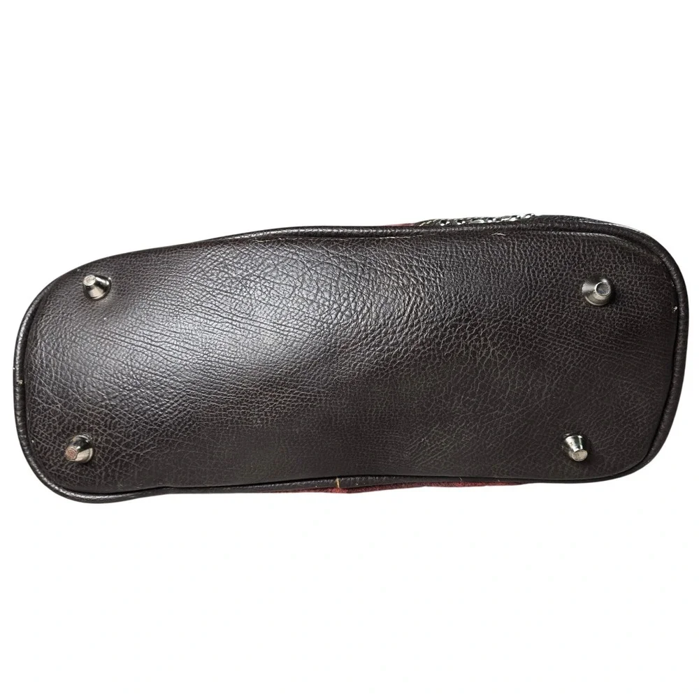 American Bling Western Cross Shoulder Bag Red Croc Embossed Rhinestone Studded - Picture 3 of 16